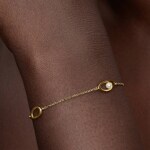 Pandora Gold Essence Organically Shaped Oval & Treated Freshwater Cultured Pearl Bracelet - 564677C01