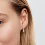 Pandora Gold Essence Organisch Geformte Steinbesetzte Creolen - 264663C01