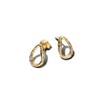 Pandora Gold Essence Organisch Geformte Steinbesetzte Ovale Ohrstecker - 264659C01