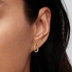 Pandora Gold Essence Organisch Geformte Steinbesetzte Ovale Ohrstecker - 264659C01