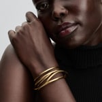 Pandora Gold Essence Bracelet Jonc Ouvert Fil de Forme Organique - 563867C00