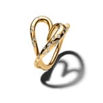 Pandora Gold Essence Organically Shaped Stone-Set Heart Ring - 164675C01