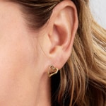 Pandora Gold Essence Petites Créoles Cœur Organique Dorées - 264359C00