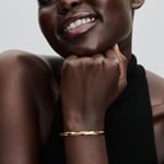 Pandora Gold Essence Twisted Open Bangle - 563869C00