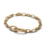 Pandora Gold ME Aufklappbare Ovale Gliederketten-Armband - 564678C00