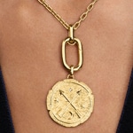 Pandora Gold ME Gekreuzte Pfeile Grosses Medaillon-Charm - 764084C01