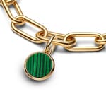 Pandora Gold ME Mini Charm Médaillon Gravable Vert - 763389C01