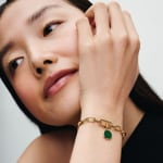 Pandora Gold ME Mini Charm Médaillon Gravable Vert - 763389C01