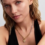 Pandora Gold ME Strahlendes Weisses Herz Medaillon-Charm - 764409C01