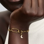 Pandora Gold ME Weisse Mondsichel Mini-Charm-Anhänger - 764614C01