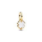 Pandora Gold ME White Lucky Clover Dangle Charm - 764564C01