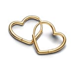 Pandora Gold Moments Asymmetrical Heart Hoop Earrings - 268307C00