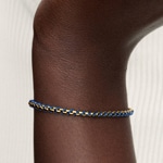 Pandora Gold Moments Blaue Kordel Kastenkette Armband - 563816C02