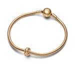 Pandora Gold Moments Studded Clip Charm - 762716C00