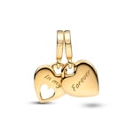 Pandora Gold Moments Double Heart Split Dangle Charm - 769187C01