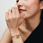 Pandora Gold Moments Double Heart Split Dangle Charm - 769187C01