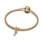Pandora Gold Moments Wrapped Heart Charm - 764138C01