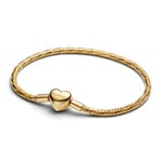 Pandora Gold Moments Facettiertes Schlangen-Gliederarmband mit Herzverschluss - 564236C00