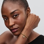 Pandora Gold Moments Funkelnder Doppel-Herzanhänger Charm 925 Silber - 763765C01