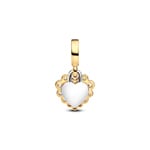 Pandora Gold Moments Funkelnder Doppel-Herzanhänger Charm 925 Silber - 763765C01
