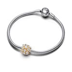 Pandora Gold Moments Funkelndes Rundes Charm - 763234C01