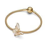 Pandora Gold Moments Grosses Schmetterling Offen gearbeitetes Charm - 764487C01