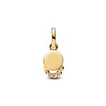 Pandora Gold Moments Haken mit lackierter Perle Charm-Anhänger - 763891C01