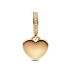 Pandora Gold Moments Charm Pendant Plaque Cœur - 768761C01