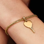 Pandora Gold Moments Heart Key Pendant - 364353C01