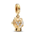 Pandora Gold Moments Heart Snowflake Snow Globe Dangle Charm - 762825C01
