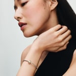 Pandora Gold Moments Clear Sparkling Row Clip Charm  - 761972C01