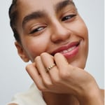 Pandora Gold Moments Row of Hearts Ring - 163427C00