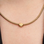 Pandora Gold Moments Textured Shell Mini Charm - 764057C00