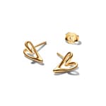 Pandora Gold Essence Organically Shaped Heart Stud Earrings - 264393C00
