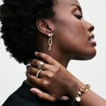 Pandora Gold Timeless Doppelband Herz Ring - 163100C01