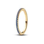 Pandora Gold Timeless Funkelnder Blauer Halb-Ewigkeits-Ring