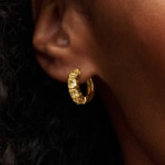 Pandora Gold Timeless Yellow Huggie Earrings - 263851C02