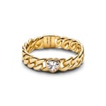 Pandora Gold Timeless Herz Cuban-Kette Ring - 164386C01