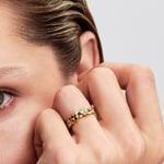 Pandora Gold Timeless Herz Cuban-Kette Ring - 164386C01