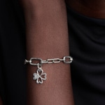 Pandora ME Herz Vierblättriges Kleeblatt Medaillon-Charm 925 Silber - 793034C01