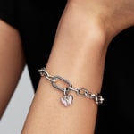 Pandora ME Mini Charm Pendant Papillon Rose Argent 925 - 793825C01