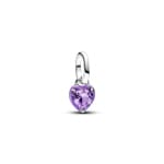 Pandora ME Purple Chakra Heart Mini Dangle Charm 925 Silver