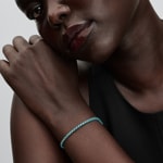 Pandora Moments Blue Cord Snake Chain Bracelet 925 Silver - 593816C01