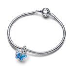 Pandora Moments Blue Murano Glass Butterfly Dangle Charm - 792698C01