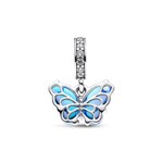 Pandora Moments Blue Murano Glass Butterfly Dangle Charm - 792698C01