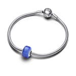 Pandora Moments Blue Mini Murano Glass Charm 925 Silver - 793105C00