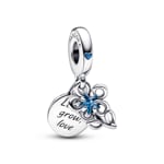 Pandora Moments Charm Pendant Double Fleur Éclose - 792293C01
