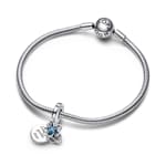 Pandora Moments Charm Pendant Double Fleur Éclose - 792293C01
