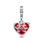 Pandora Moments Disney Mickey & Minnie Mouse Kiss Red Murano Glass Dangle Charm - 792522C01