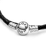 Pandora Moments Double Black Leather Bracelet - 590745CBK-D